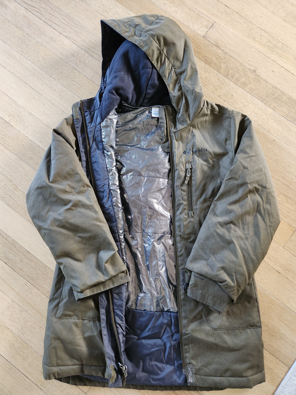 Columbia Kid's Olive Hooded Insulated Jacket